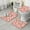 Pink Christmas Santa, variant on Pink Christmas Gingerbread and Tree Pattern Bathroom Rugs Sets 3 Piece,Toilet Cover Set,Absorbent Non Slip Bathroom Mats Sets with U-Shaped Contour Rug Toilet Rug Set