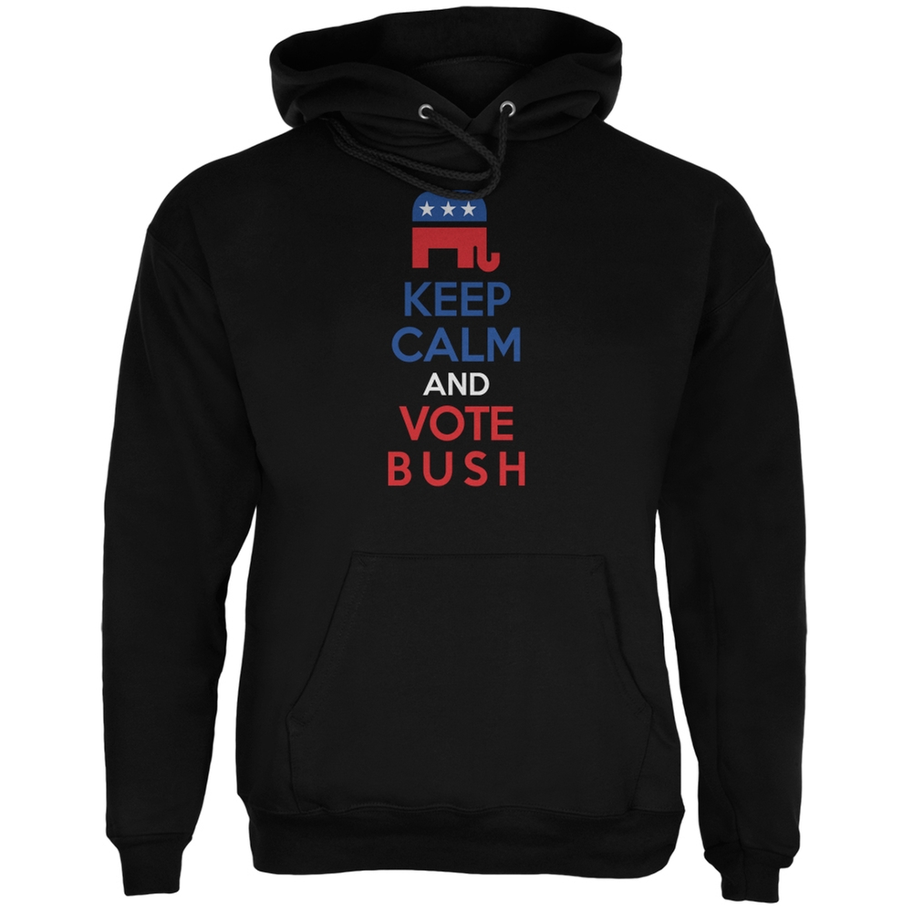 Election 2016 Keep Calm and Vote Bush Black Adult Hoodie - Large -  Walmart.com