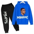 thumbnail image 2 of 2024 Traje deportivo para niños, primavera y otoño, sudadera con capucha, leggings, conjunto informal de 2 piezas para niños y niñas, ropa estampada de Mbappé para niños pequeños, 2 of 5