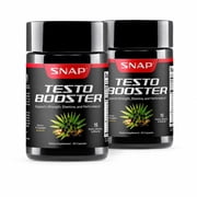 Snap Supplements Testosterone Support with Tongkat Ali and D-Aspartic Acid, 60 Capsules, 2-Pack, Adult Dietary Supplement, Easy-to-Use Capsule Format, For supports male vitality, energy and stamina