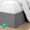 thumbnail image 6 of Bare Home Double Brushed Bed Skirt - Premium 1800 Collection - 15-inch Drop - Twin XL, Gray, 6 of 10