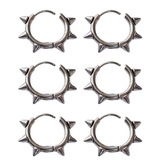 Fogun Stainless Steel Rivet Studs Earrings Contemporary Rivet Earrings Accessory Fashion Forward Ear Studs Ear Decoration