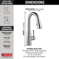 thumbnail image 2 of Delta Essa Single Handle Pull-Down Bar/Prep Kitchen Faucet in Arctic Stainless 9913-AR-DST, 2 of 7
