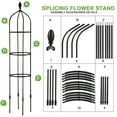 thumbnail image 4 of Poste de soporte para plantas, vid trepadora, marco fijo, marco fijo para flores, soporte para flores de rosas, confiabilidad excepcional, 4 of 8