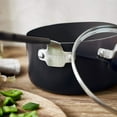 thumbnail image 6 of GreenPan x Bobby Flay 2.53QT Saucepan with Glass Lid, Professional Grade Aluminum, Ceramic Nonstick, Induction Suitable, Stay-Cool Silicone Handle, Dishwasher & Oven Safe, Black, 6 of 8
