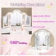 thumbnail image 4 of Para niños' 2 - in - 1 de madera vanity set con mirror - blanca, includes stool, tri - folding mirror, y cajón, removable top, ideal para para little girls' pretend play makeup, 4 of 6