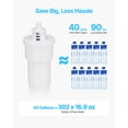 thumbnail image 5 of VEVOR Water Filter Pitcher, 9 Cup 5-stage Water Filter Dispenser, Fast Filtration System with Filter Change Indicator, No BPA, Lasts 3 Months or 40 Gallons, Reduces Limescale, Lead, Chlorine, Odors, 5 of 9