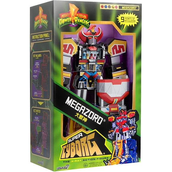 Power Rangers Super Cyborg Mégazord Puissant Morphin X-Ray Original Figure Super7