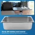 thumbnail image 3 of Undermount Single Bowl, Brushed  Rust Proof Large Capacity  Appearance Recessed Kitchen Sink Heat   For Boat, 3 of 8