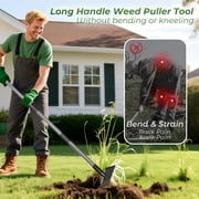 Walensee 64inch Weed Puller Tool with 7-Tines Weed Rake for Gardening, Uprooting Weeding Pull for Yard, Lawn, Patio and Garden
