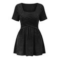 thumbnail image 5 of Bixock Maternity Tops Plus Size Short Sleeve V Neck Loose Pregnancy Blouse Casual Maternity Shirt Pregnant Top Summer Maternity Clothes, 5 of 5