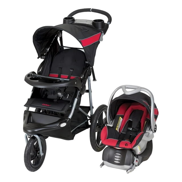 Carriola Baby Trend Expedition Jogger Portabebe Llantas Aire Rojo