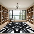 thumbnail image 2 of ODIKA 8'x10' Machine Washable Non-Slip Area Rug, Geometric Black High Traffic Rug, Black, 1102020, 2 of 7