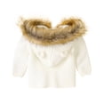 thumbnail image 3 of LFEOOST Newborn Baby Girl Sweater Coats Long Sleeve Knitted Warm Jacket Cardigan Coats Outwear Fall Winter Clothes White 100, 3 of 9