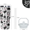 thumbnail image 2 of 30 oz Cow Travel Tumbler with Handle and Flip Straw, Stainless Steel Insulated Cup with Lid and Straw,Travel Coffee Mug Water Bottle,Christmas Birthday Mothers Day Gifts for Women Animal Lovers, 2 of 5