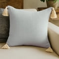 thumbnail image 2 of Ox Bay Amai 20" x 20" Gray Ultra-Soft Turkish Cotton Adult Decorative Throw Pillow, 2 of 5