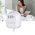 thumbnail image 4 of Cargador USB De 4 Puertos, Indicador De Sobrecarga Estación De Carga Rápida USB Protección Segura Pequeña PD QC 20W Enchufe De EE. UU. 100-240V Para Viajes Para El Hogar, 4 of 8