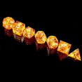 thumbnail image 2 of Polyhedral Set 7 Piece Sharp Handmade Set with Sharp Edges for Table Games ,Shiny, 2 of 5