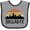 Heather and Black, variant on Inktastic Dallas Texas Skyline Vintage Boys or Girls Baby Bib