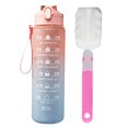 thumbnail image 1 of Botella De Agua Deportiva Botellas para beber de gimnasio de 900ML portátiles con cepillo y correa botella de agua motivacional, 1 of 9