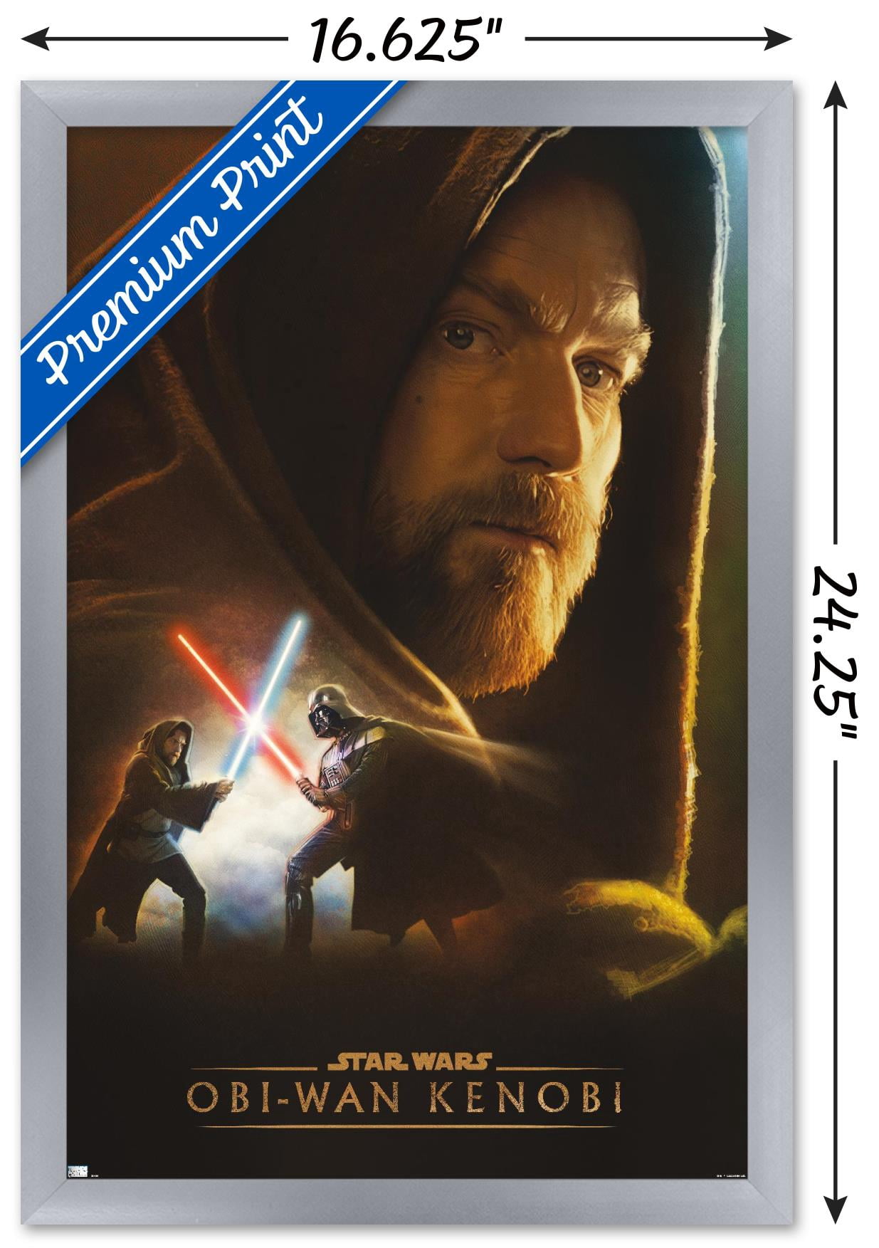 Star Wars: Obi-Wan Kenobi - Obi-Wan Collage Wall Poster, 14.725" x 22.375" Framed