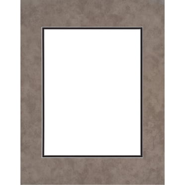 16" x 20" Taupe & Brown Double Mat with 11" x 14" Opening by Studio Décor - Acid Free Mat Board for Pictures - Documents - Certificates - Artwork - and Prints - 1 Pack