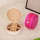 thumbnail image 4 of Caja de almacenamiento de pendientes de cuero PU redonda, caja de joyería, caja de viaje portátil, caja de cajero de joyería, 4 of 5