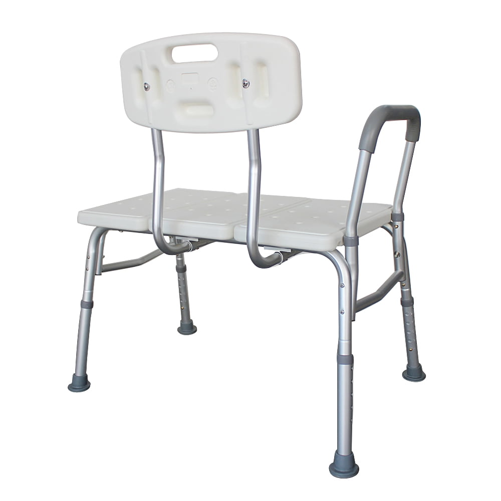 Tub Transfer Bench Show Seat, Reversible Sliding Shower Chair With