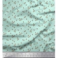 thumbnail image 1 of Soimoi Green Velvet Fabric Giraffe Face Animal Printed Fabric 1 Yard 58 Inch Wide, 1 of 1