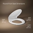 thumbnail image 3 of Asiento de inodoro KOHLER Cachet ReadyLatch con parte delantera redonda, color blanco, 3 of 9