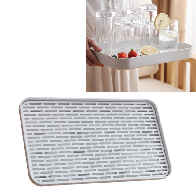 Tea Cup Drain Tray, Water Drainage Tea Tray Easy To Clean Large Capacity for Living Room for Fruits