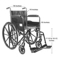 thumbnail image 3 of McKesson Wheelchair with Swing-Away Footrests, Detachable Arms - 18 in Seat, 1 Ct, 3 of 4