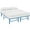 Blue, variant on Modway Horizon Stainless Steel Twin Metal Bed Frame in Silver