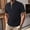 Black, variant on 3XLT Men's Polo Shirts With Pocket Summertime Fashion Elasticity Casual Loose Zipper Lapel Short Sleeve