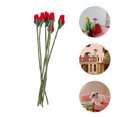 thumbnail image 5 of KAKOWELY miniadornos para el hogar, mini capullos de rosa, adornos de simulación de capullos de rosa, 5 of 5