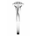 thumbnail image 4 of Dazzlingrock Collection 0.50 Carat (ctw) 14K White Diamond Ladies Cluster Engagement Ring 1/2 CT, White Gold, Size 9.5, 4 of 4