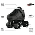 thumbnail image 2 of Crazy Skates Rocket Roller Skates - Quad Skates for Men - Speed Skates, 2 of 8