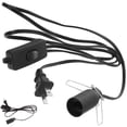 thumbnail image 2 of 2 Pcs Câble de Lampe Sel de Rechange Base E12 Câble d'Alimentation avec Interrupteur Fiche Us, 2 of 7