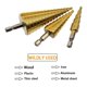 thumbnail image 5 of Juego de 3 Brocas Escalonadas HSS, 4-12 Mm, 4-20 4-32 Cono Titanio, Madera, Metal, Cortador Agujeros, VáStago Hexagonal, Herramienta Cambio RáPido, 5 of 7