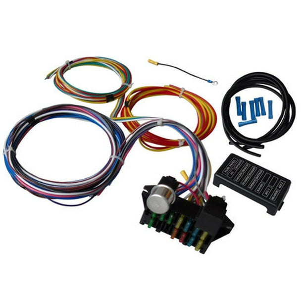 12 Circuit Universal Wire Harness Muscle Car Hot Rod Street Rod New Long Wires
