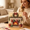 thumbnail image 2 of JWZZYD Christmas Decor Wreath Pearl Art Kit for Adults, 7.8x7.8 Inch Painting Kit With Frame, DIY Home Decor Wall Art, Beginner DIY Seasonal Party Gift 3D Pearl Sparkle, 2 of 6