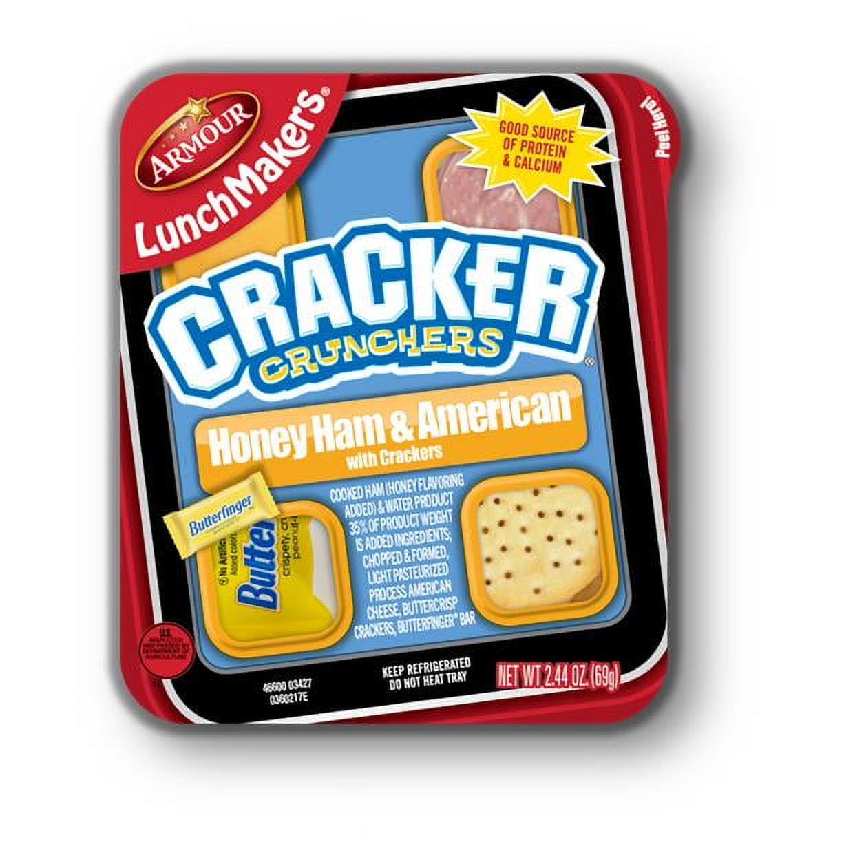 Armour LunchMakers Honey Ham, Crackers & Butterfinger, 2.4 oz Meal Kit Refrigerated