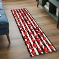 thumbnail image 3 of Valentines Day 2'x6' Runner Rugs for Hallway Kitchen Bedside Non Slip Washable, Red Love Hearts Romantic Black Stripes Entryway Rug Runners with Rubber Backing, Long Carpet Runner for Laundry Room, 3 of 8