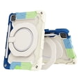 thumbnail image 2 of Drop Proof Rugged Case for Apple iPad Pro 11 Inch (3rd Generation 2021/ 2nd Gen 2020/ 1st Gen 2018 Tablet) - Heavy Duty Protection Shockproof Hard Case with Handle / Stand (Rainbow Blue), 2 of 7