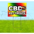 thumbnail image 1 of Cbd Pet Treats (18" x 24") Yard Sign, Includes Metal Step Stake, 1 of 6