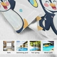 thumbnail image 3 of Happy Penguins Kid Hooded Beach Towel 27.5x27.5 inch Bath Poncho Towels Soft Absorbent Quick Dry for Boy Girl, 3 of 7