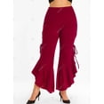 thumbnail image 3 of Pantalones Falda Ancha Llamarada Tamaño Plus Rosegal Pantalones de talla grande, 3 of 5