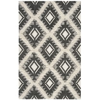 SAFAVIEH Kenya Brandt Geometric Diamonds Area Rug, Black/Ivory, 9' x 12'
