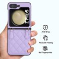 thumbnail image 3 of Allytechgroup Stylish Phone Case for Samsung Galaxy Z Flip 6, Hand Wrist with Silk Anti-Scrath Shockproof Bumper Slim Back Cover Case for Girls Women, Purple, 3 of 8