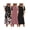 Black+deep Pink+floral Black, variant on 3 Pack Long Nightgowns for Women Ruffle House Dress